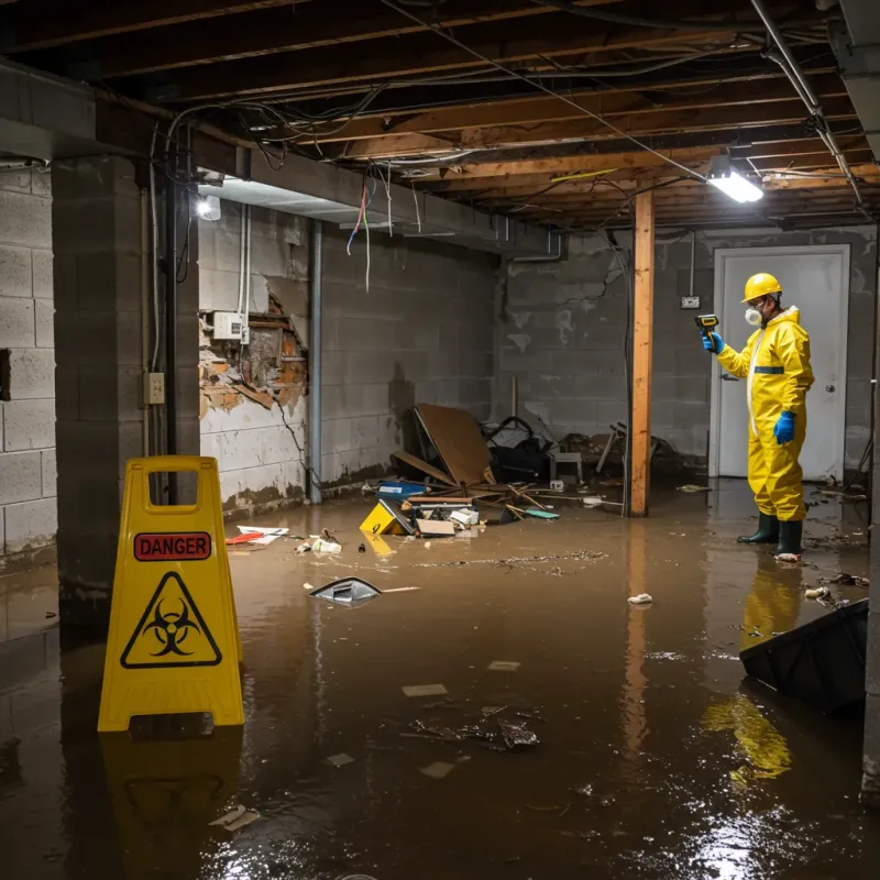 Flooded Basement Electrical Hazard in Cordry Sweetwater Lakes, IN Property