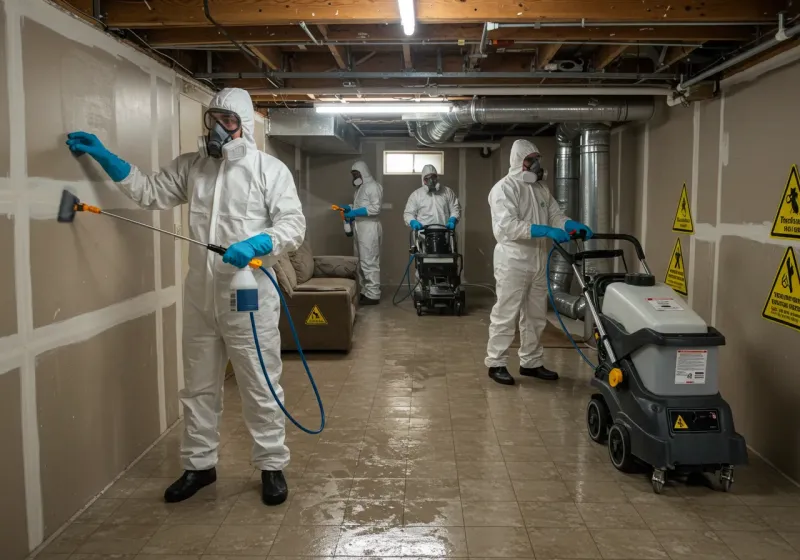 Basement Moisture Removal and Structural Drying process in Cordry Sweetwater Lakes, IN